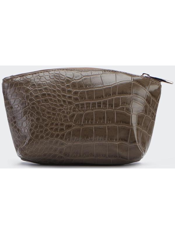 Косметичка на молнии, цвет коричневый