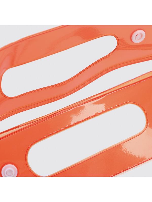 Косметичка на кнопках, цвет прозрачный/красный