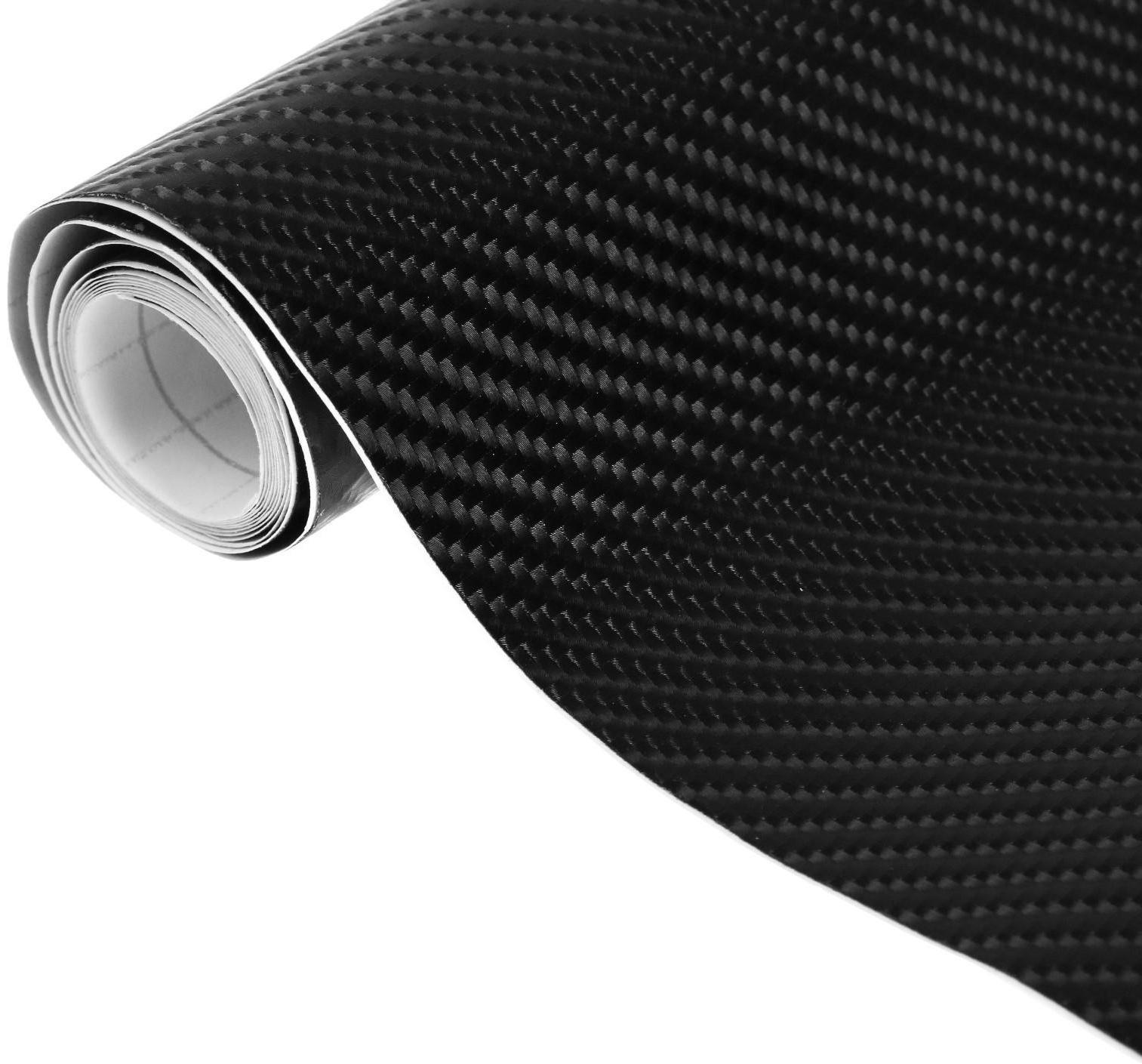 Пленка карбон 3D, самоклеящаяся, 20x127 см, черный