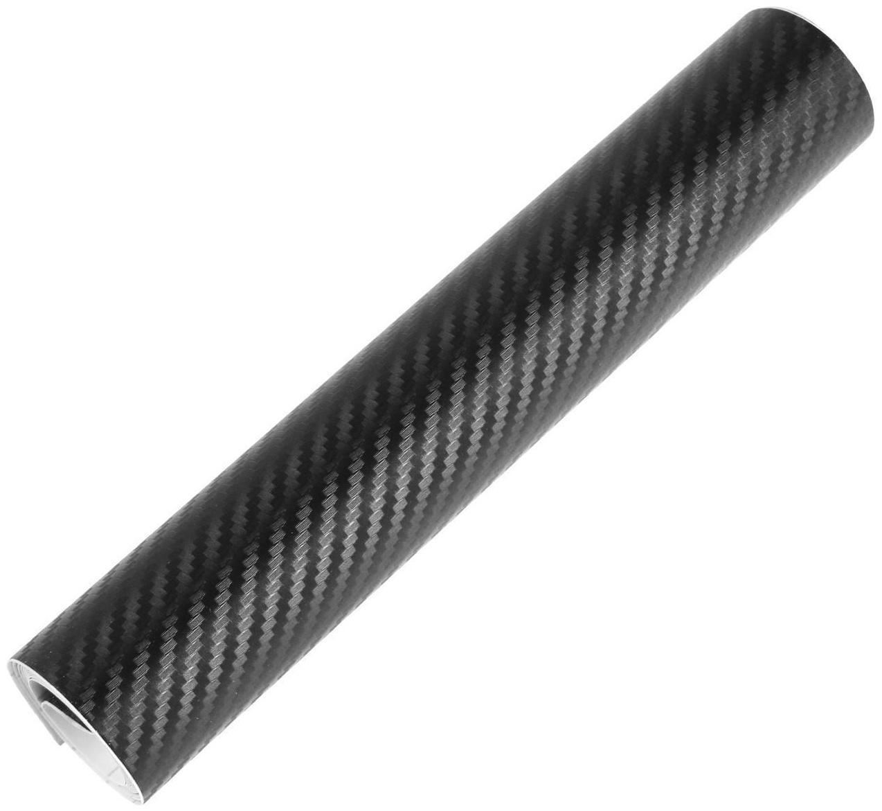 Пленка карбон 3D, самоклеящаяся, 20x127 см, черный