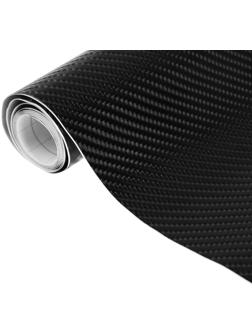 Пленка карбон 3D, самоклеящаяся, 30x127 см, черный