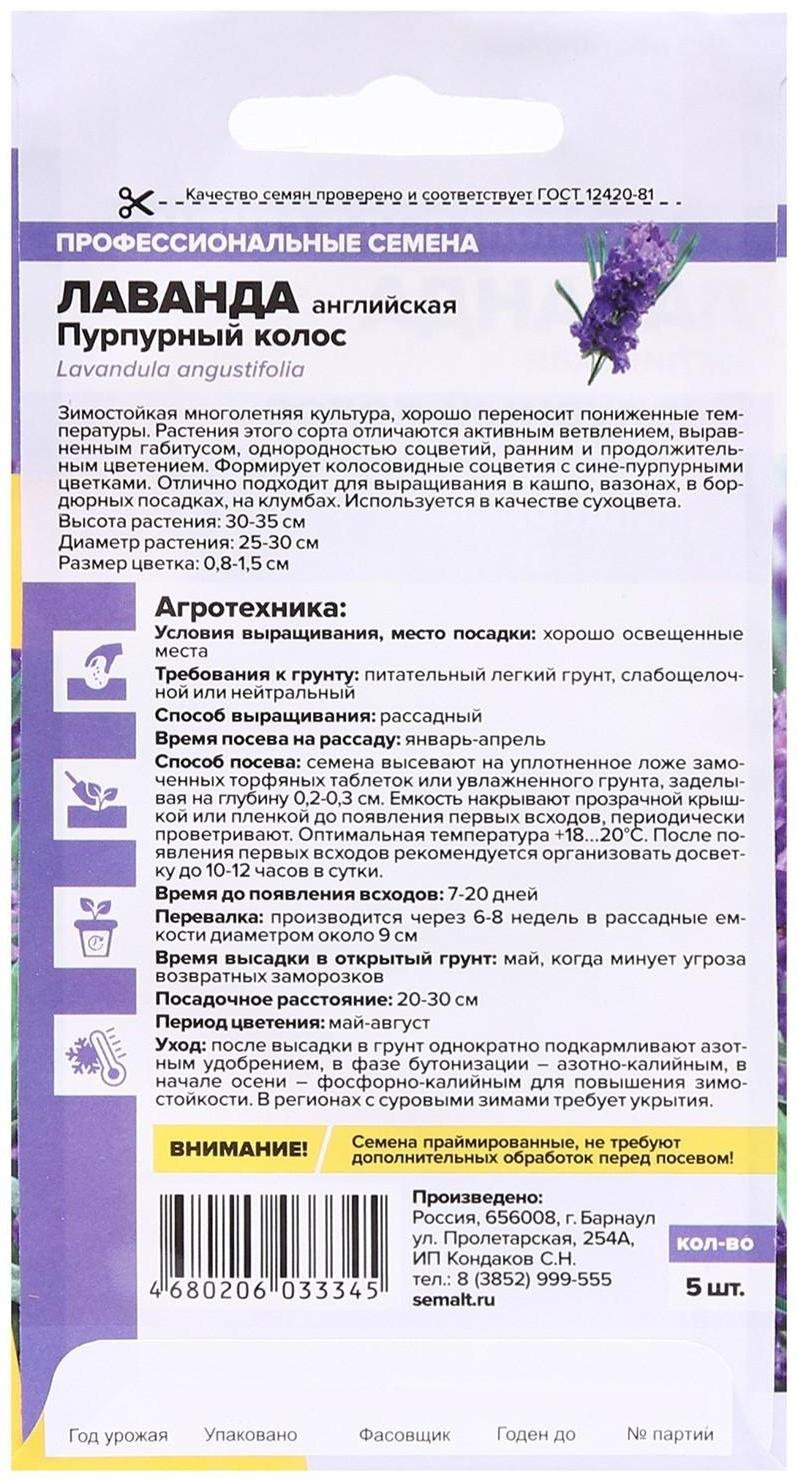 Семена цветов Лаванда 