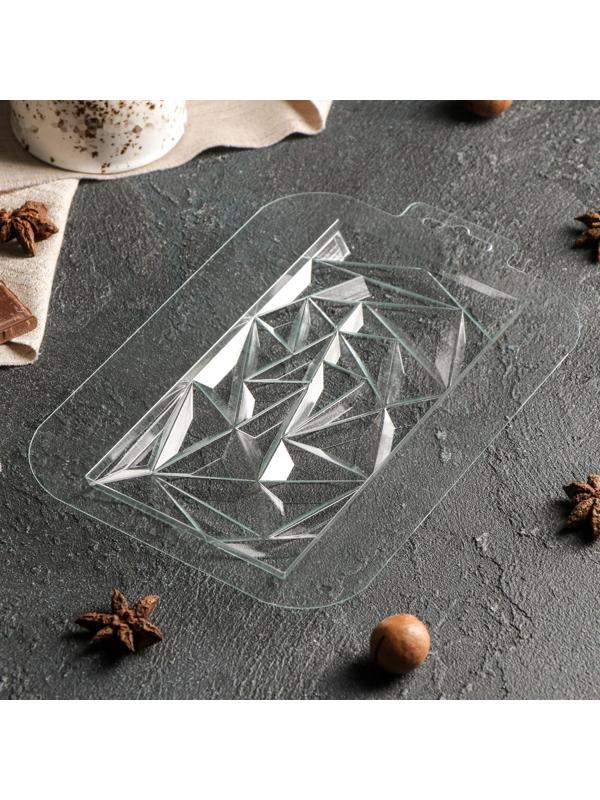 Форма для шоколада и конфет «Плитка Эль-Гиза», 17×8,5×1 см, цвет прозрачный