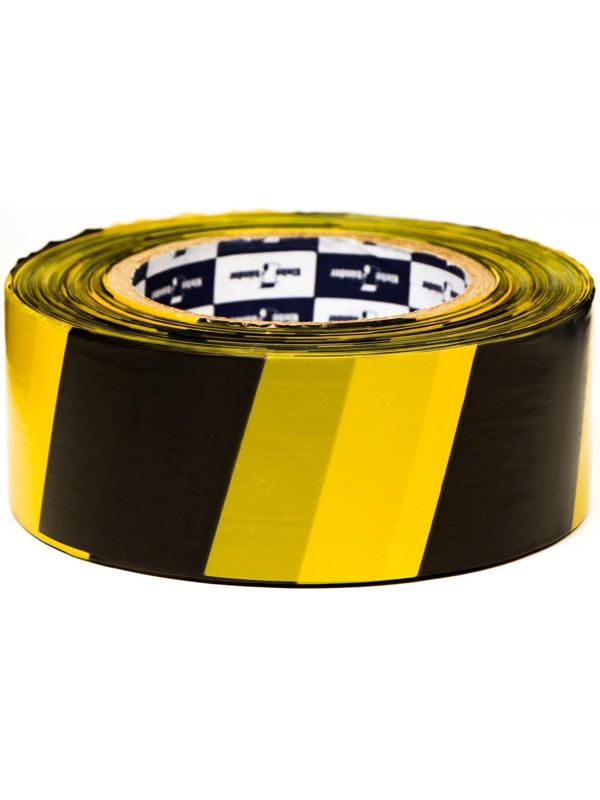 Лента для ограждений Klebebander,  50мм*200м, чёрно-желтая, неклейкая