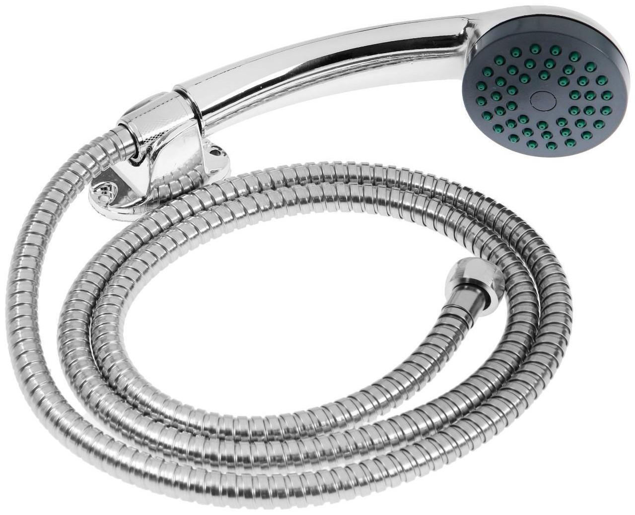 Набор для душа ZEIN Z0401, шланг 150 см, держатель, гайки металл, лейка 1 режим