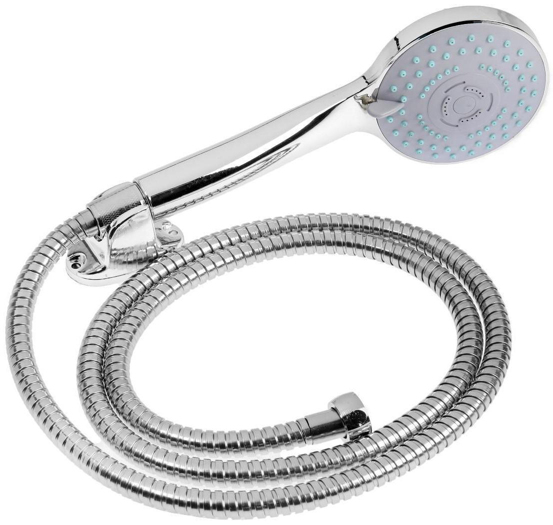 Набор для душа ZEIN Z0305, шланг 150 см, держатель, лейка 5 режимов, хром