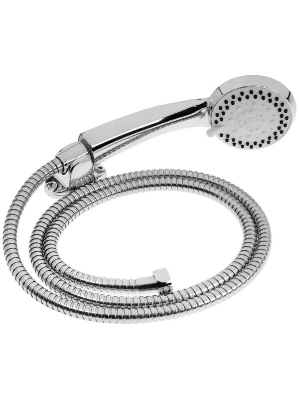 Набор для душа ZEIN Z1005, шланг 150 см, держатель, лейка 5 режимов, белый/хром