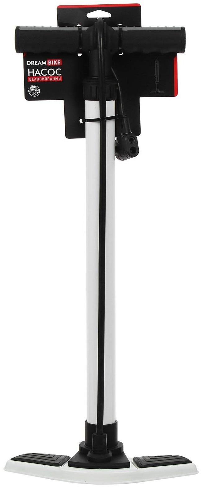 Насос велосипедный напольный Dream Bike, цвет белый