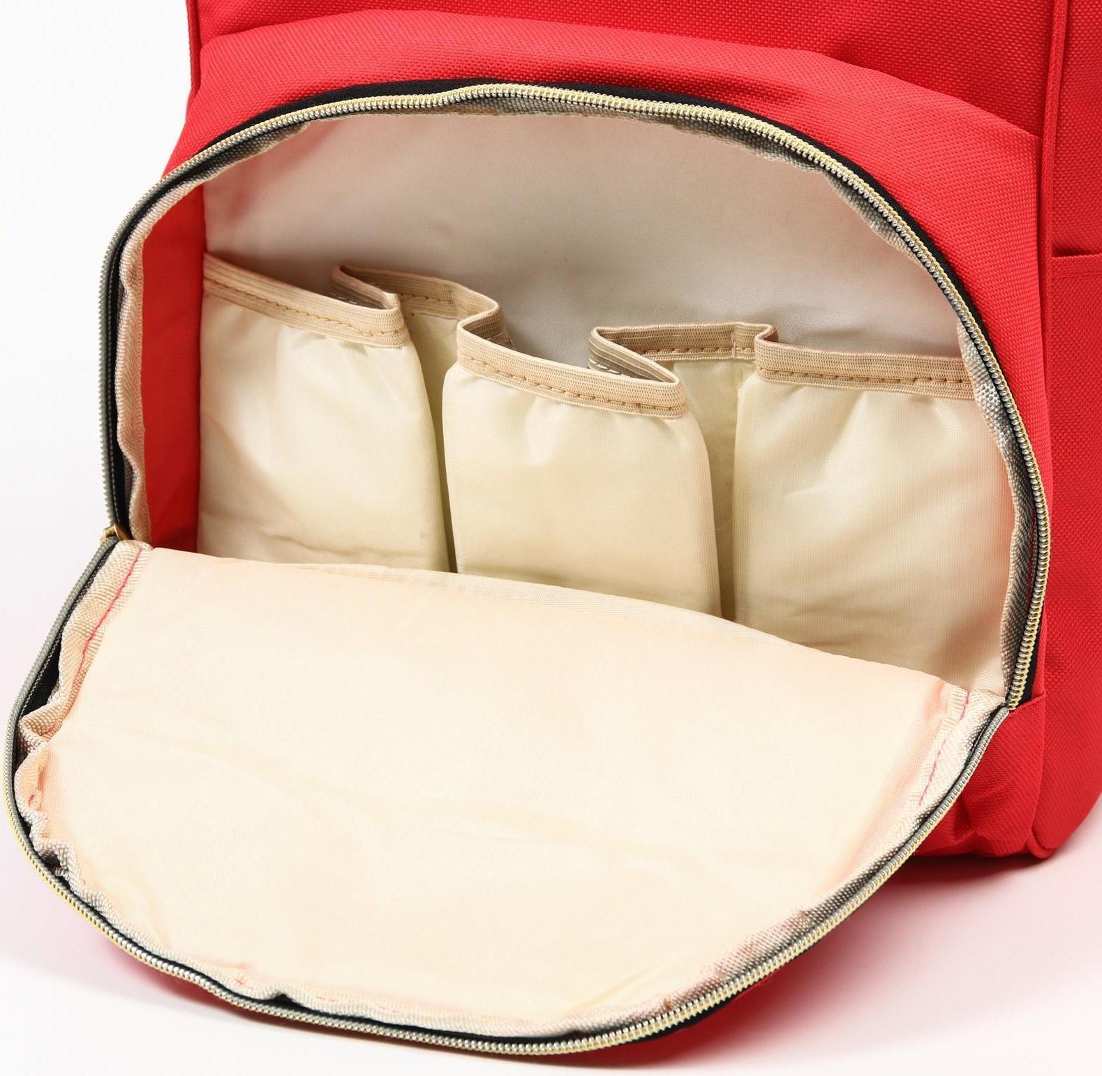 Сумка-рюкзак для хранения вещей малыша, цвет красный