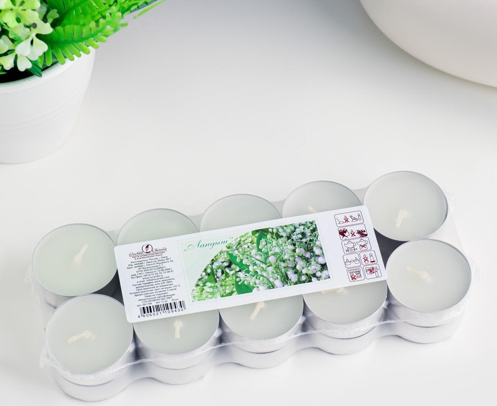 Набор чайных свечей ароматических в термоусадке 