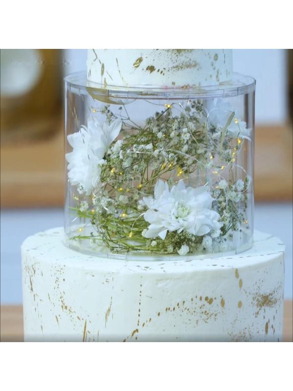 Фальшярус для торта, цилиндр, d=15 см, h=12 см, цвет прозрачный