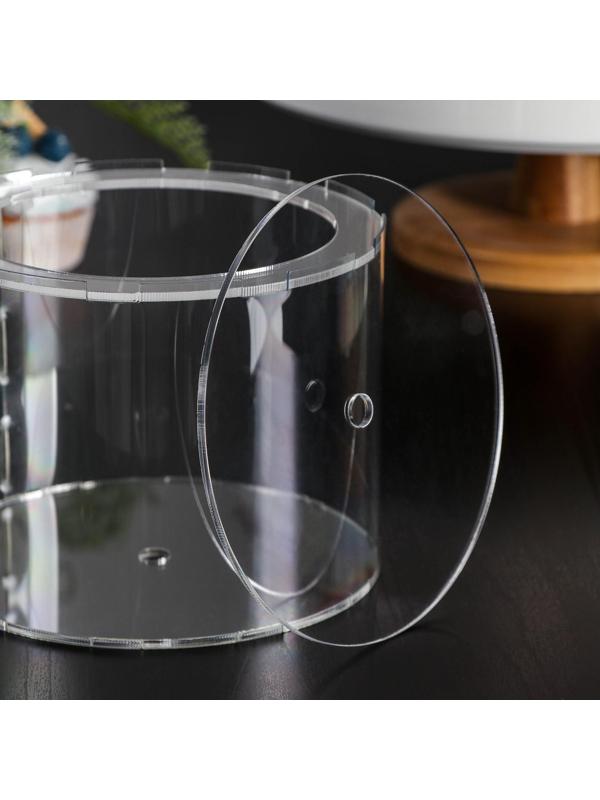 Фальшярус для торта, цилиндр, d=15 см, h=12 см, цвет прозрачный