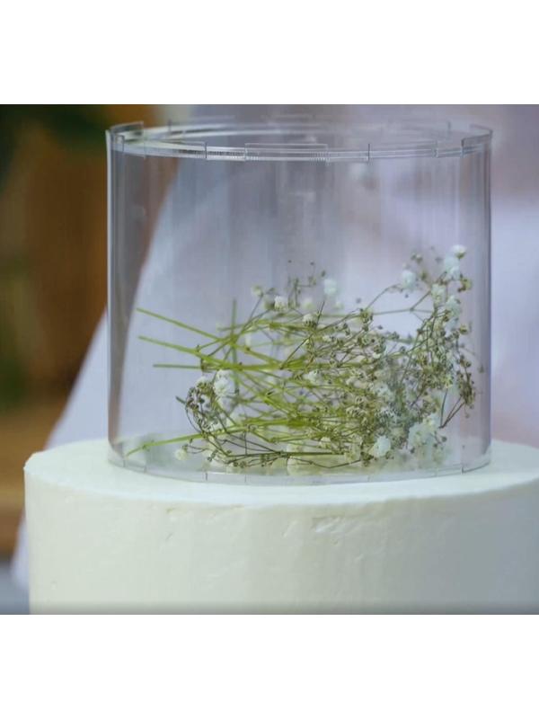 Фальшярус для торта, цилиндр, d=15 см, h=12 см, цвет прозрачный