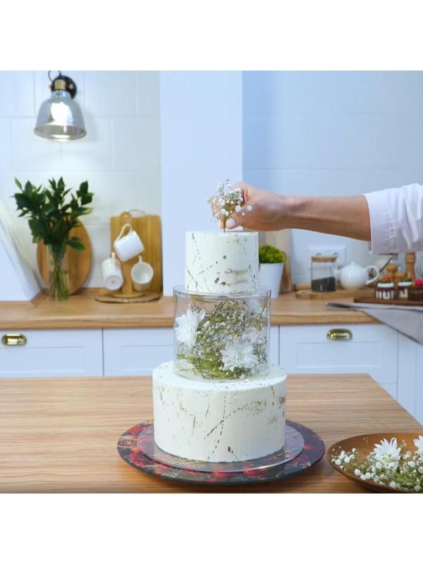 Фальшярус для торта, цилиндр, d=15 см, h=12 см, цвет прозрачный