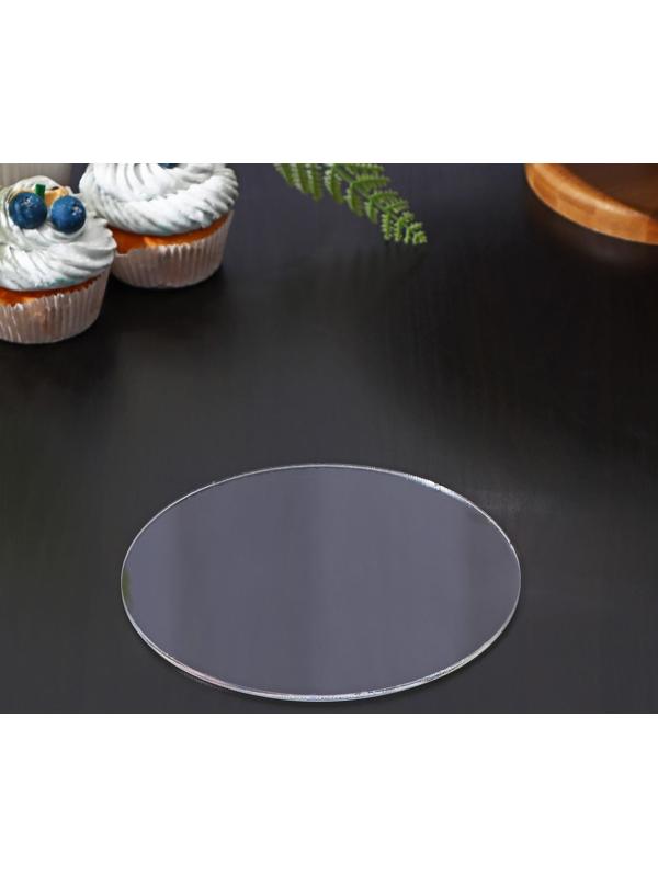 Подложка акриловая, круг d=15 см, h=0,3 см, цвет прозрачный