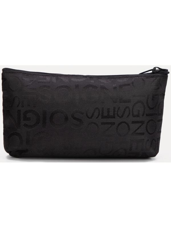 Косметичка на молнии, цвет чёрный