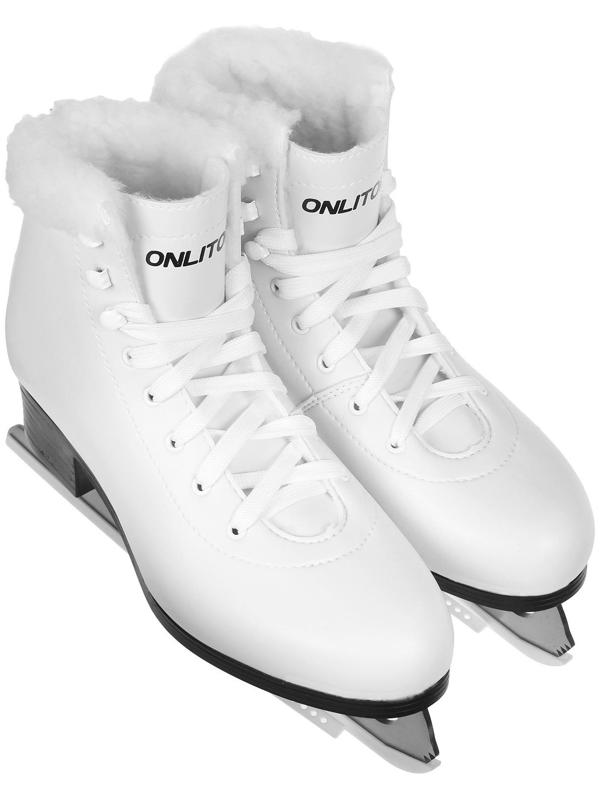Коньки фигурные ONLITOP с мехом, искусственная кожа, размер 41