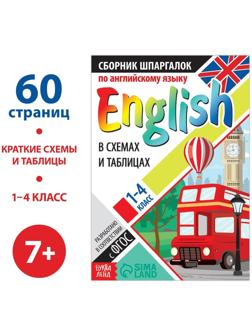 Сборник шпаргалок по английскому языку, 1—4 кл., 60 стр.