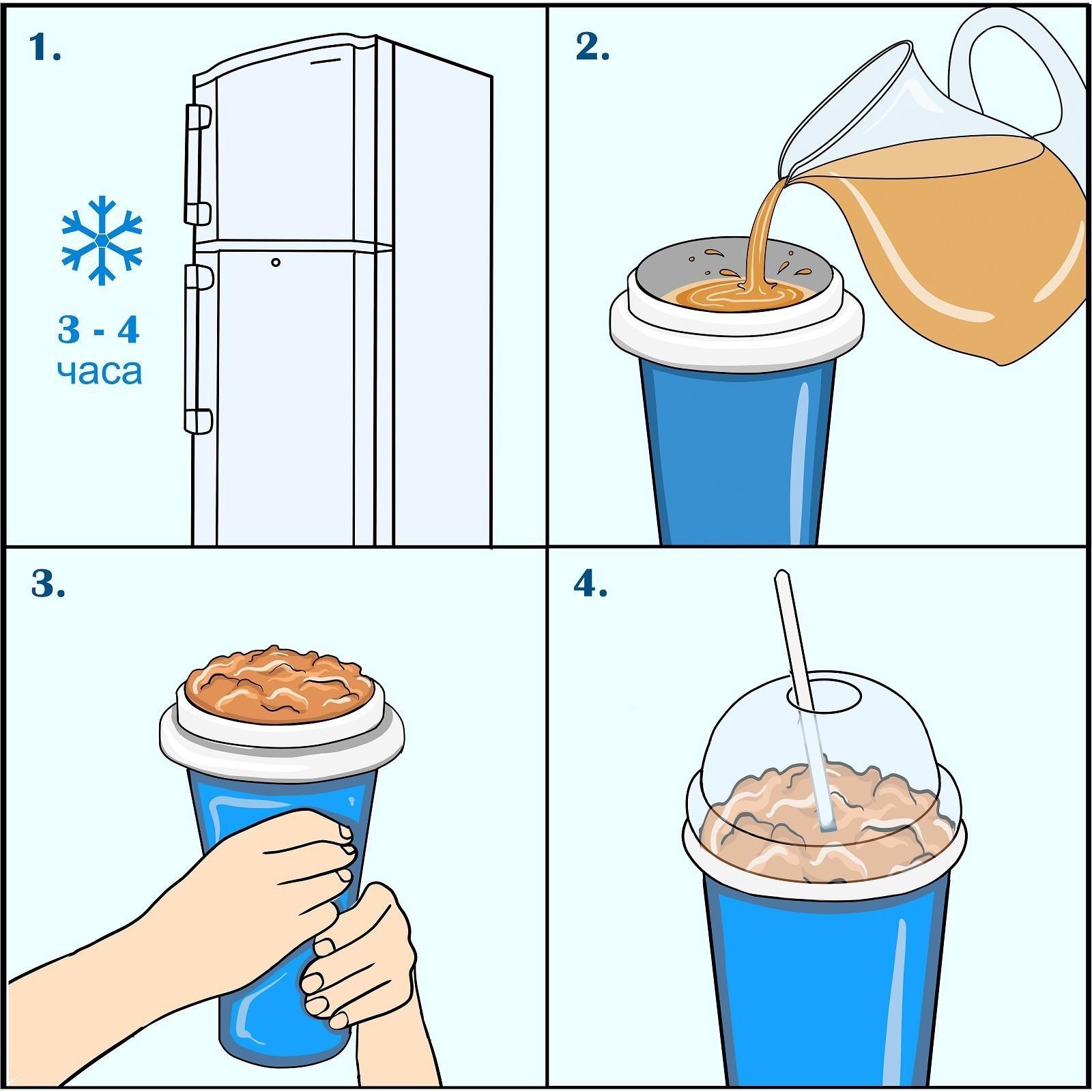 Стакан-форма для приготовления мороженого Доляна «Мэджик», 21×11×11 см, цвет МИКС