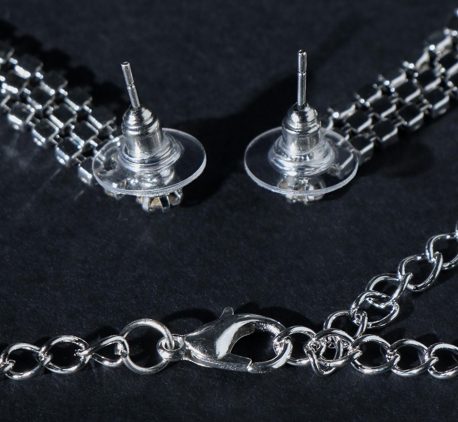 Набор 2 предмета: серьги, колье 