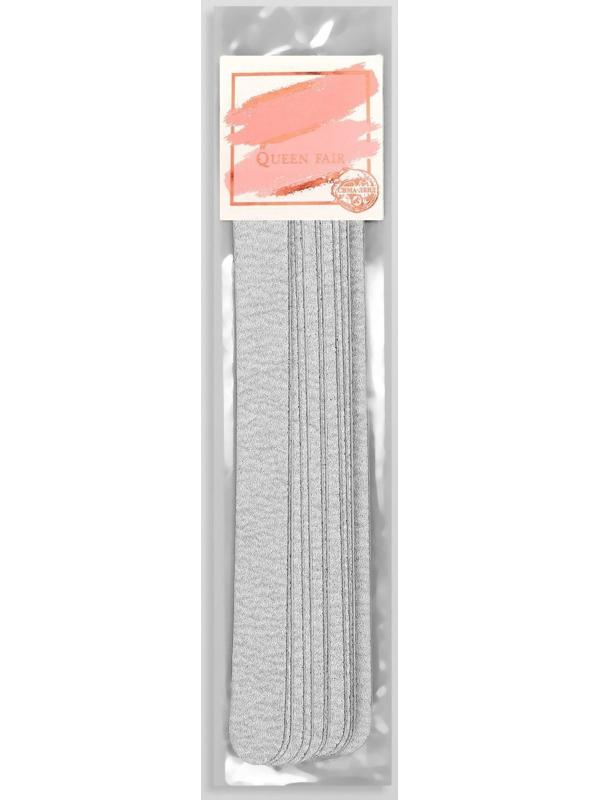 Сменный файл для пилки, на вспененной основе, 18 см, абразивность 180, фасовка 10 шт, цвет серый