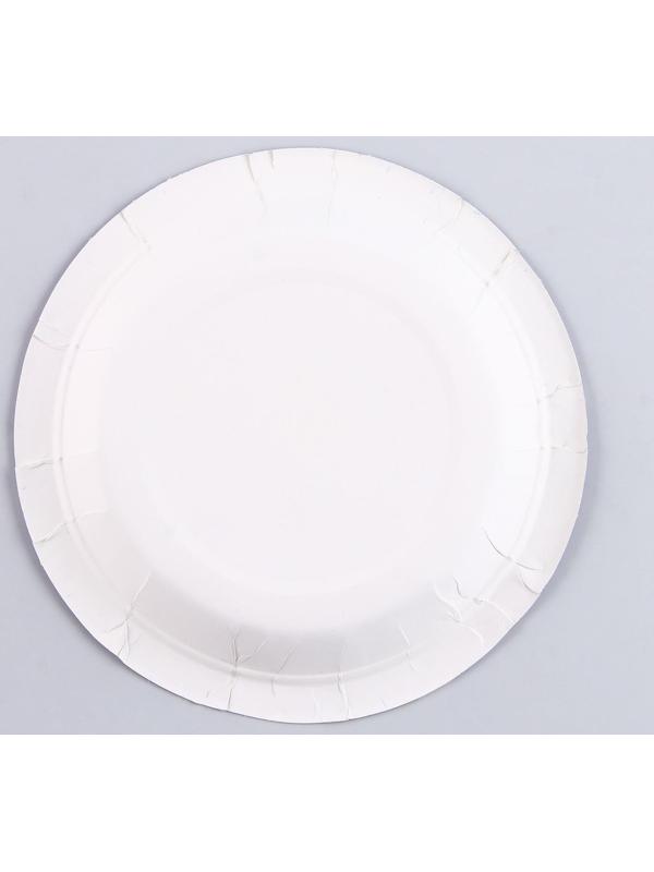 Тарелки бумажные «С днём рождения», в наборе 6 штук, цвет синий