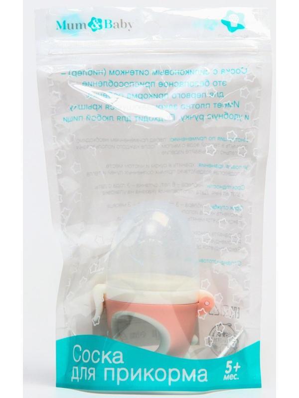 Ниблер для прикорма с силиконовой сеточкой «Дракончик», цвет розовый