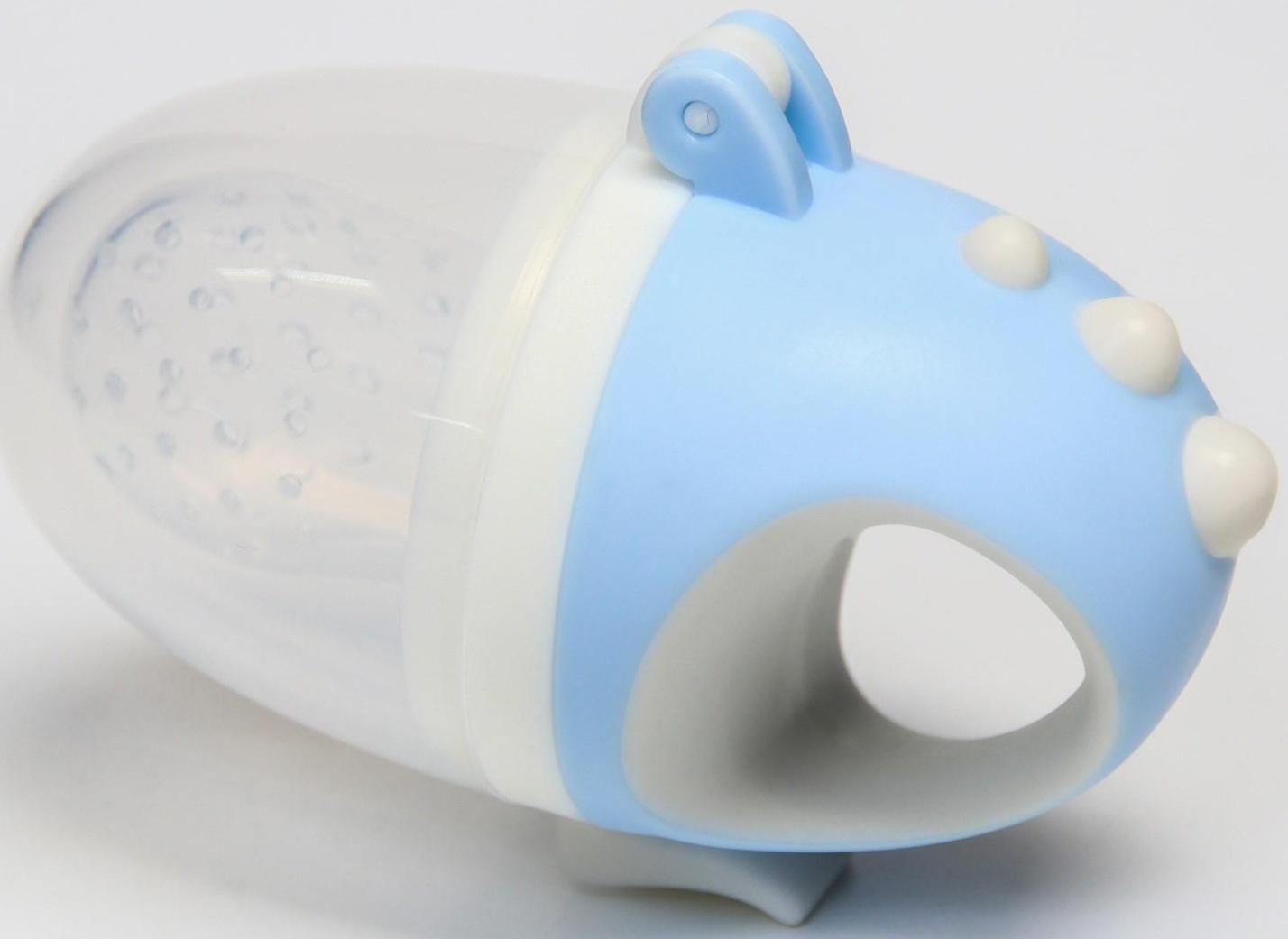 Ниблер для прикорма с силиконовой сеточкой «Дракончик», цвет голубой