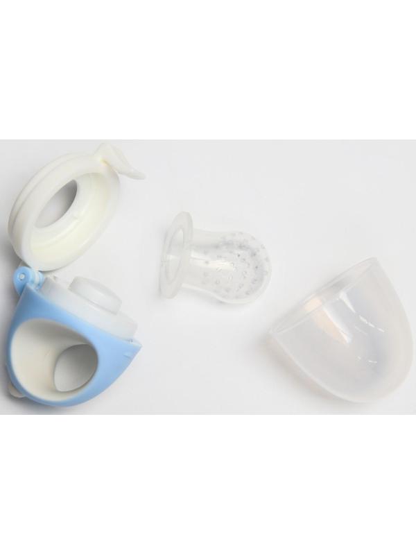 Ниблер для прикорма с силиконовой сеточкой «Дракончик», цвет голубой