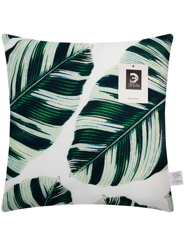 Наволочка декоративная Этель Тропики «Leaves» 40х40 см, велюр