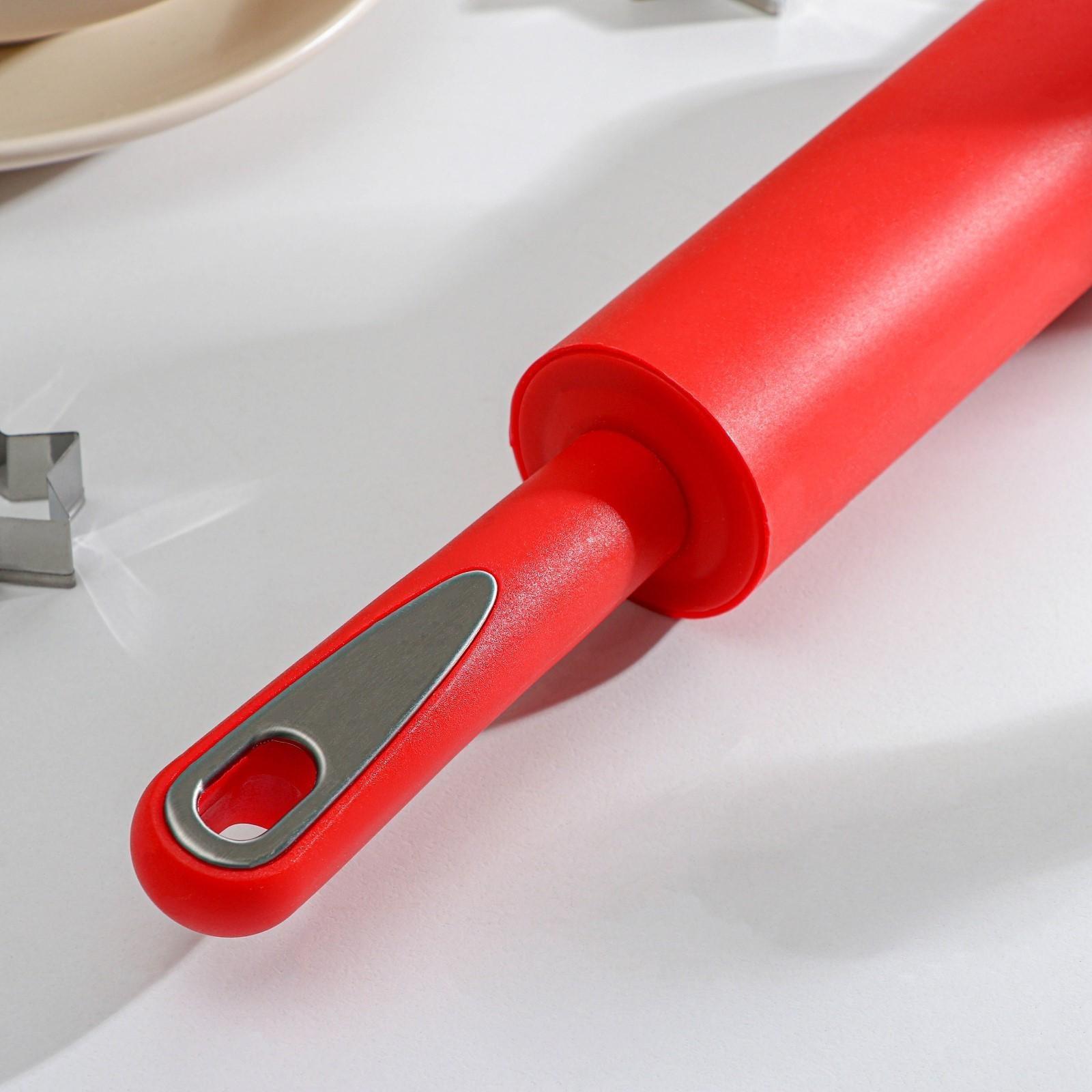 Скалка Доляна «Каппадокия», 43×5 см, цвет красный