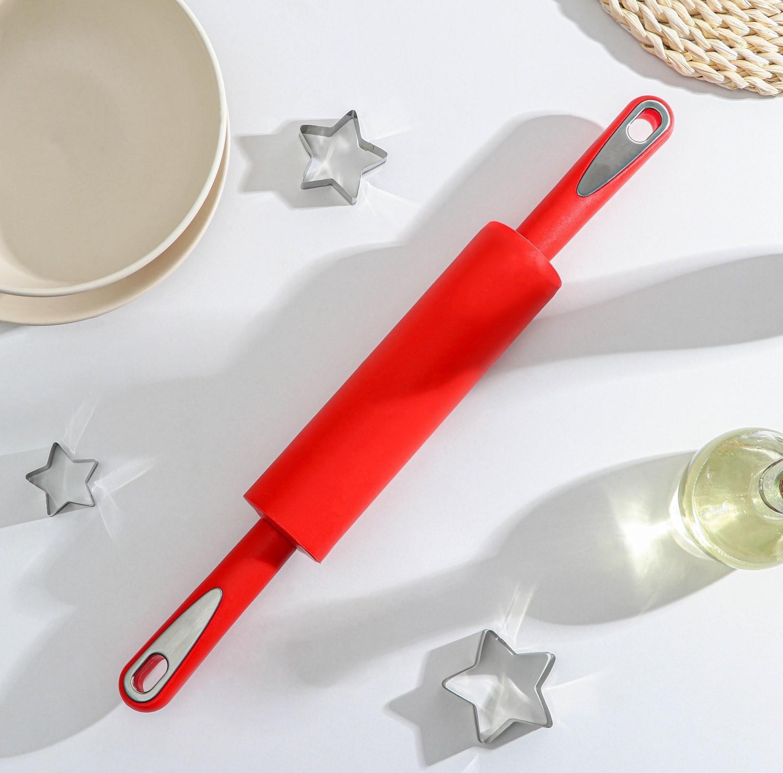 Скалка Доляна «Каппадокия», 43×5 см, цвет красный