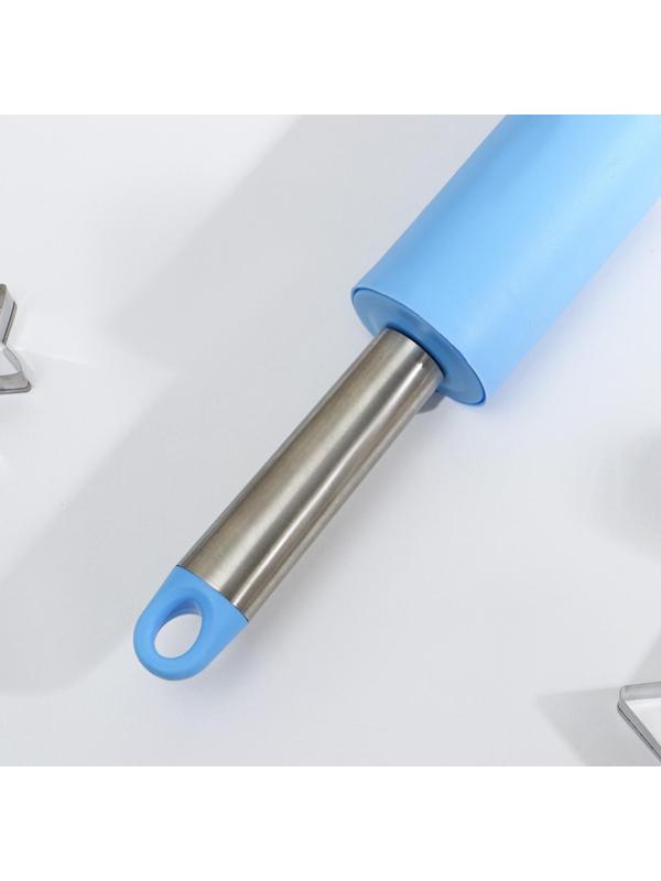 Скалка Доляна «Курум», 50×5 см, цвет голубой