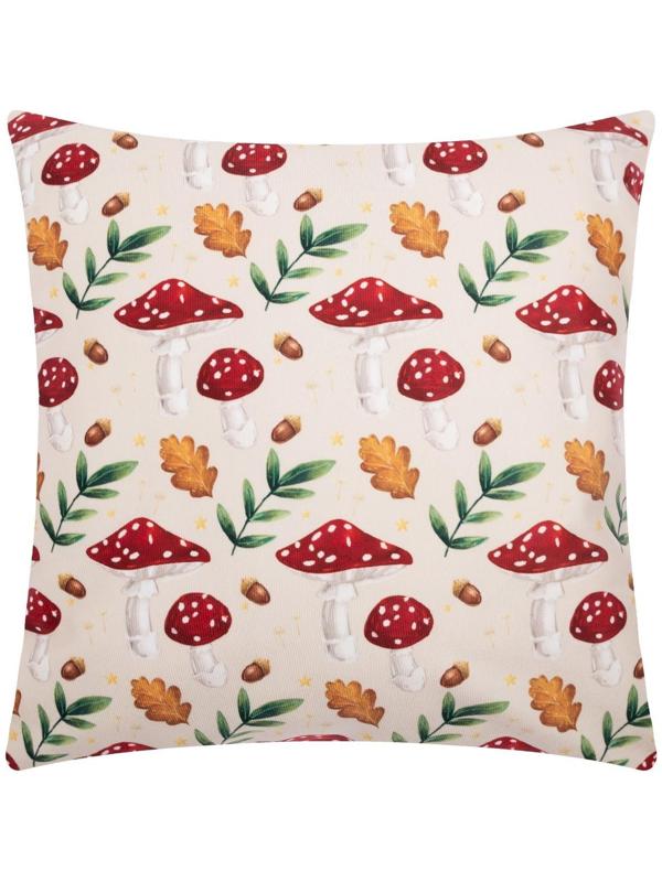 Наволочка декоративная Этель «Грибы» 40х40 см, 100% п/э, велюр