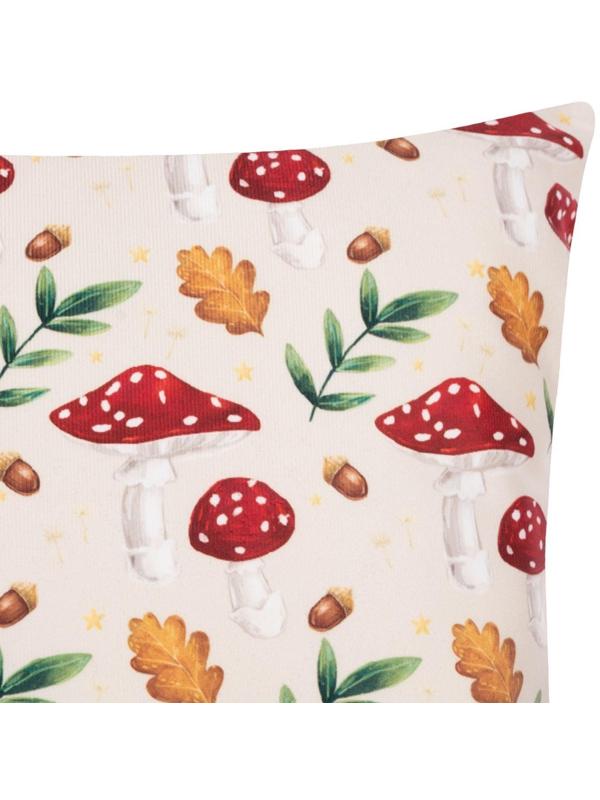 Наволочка декоративная Этель «Грибы» 40х40 см, 100% п/э, велюр