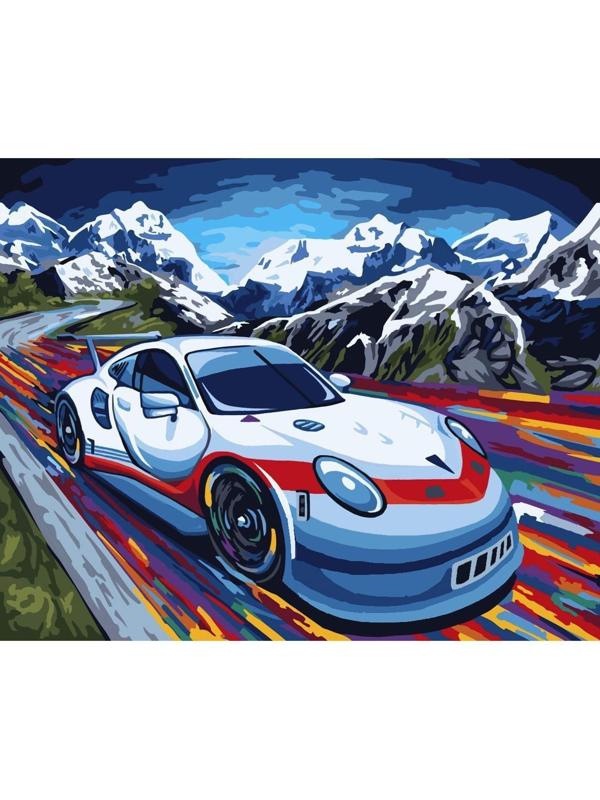 Картина по номерам на холсте с подрамником «Спорткар» 40х50 см