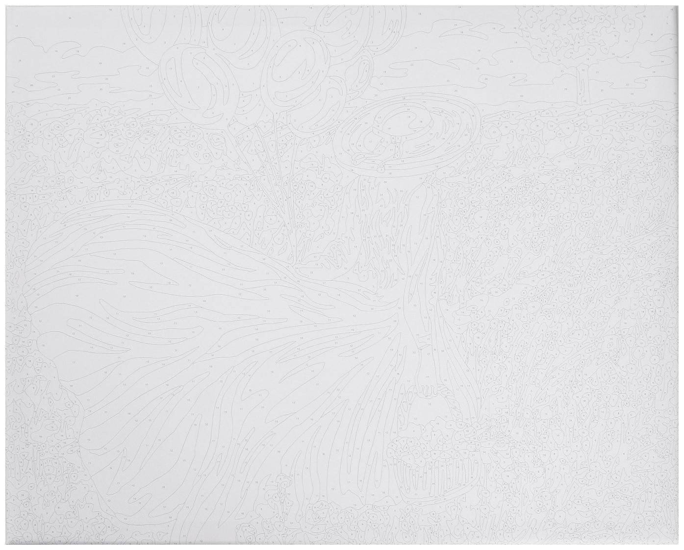 Картина по номерам на холсте с подрамником «Девушка с шарами» 40х50 см