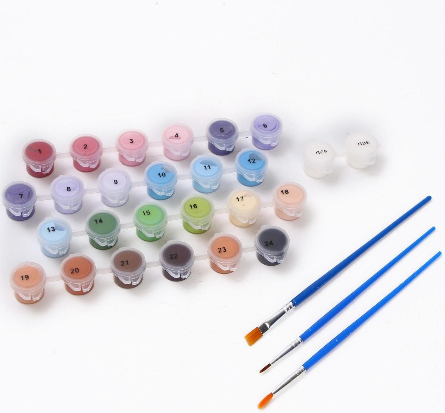 Картина по номерам на холсте с подрамником «Девушка с шарами» 40х50 см