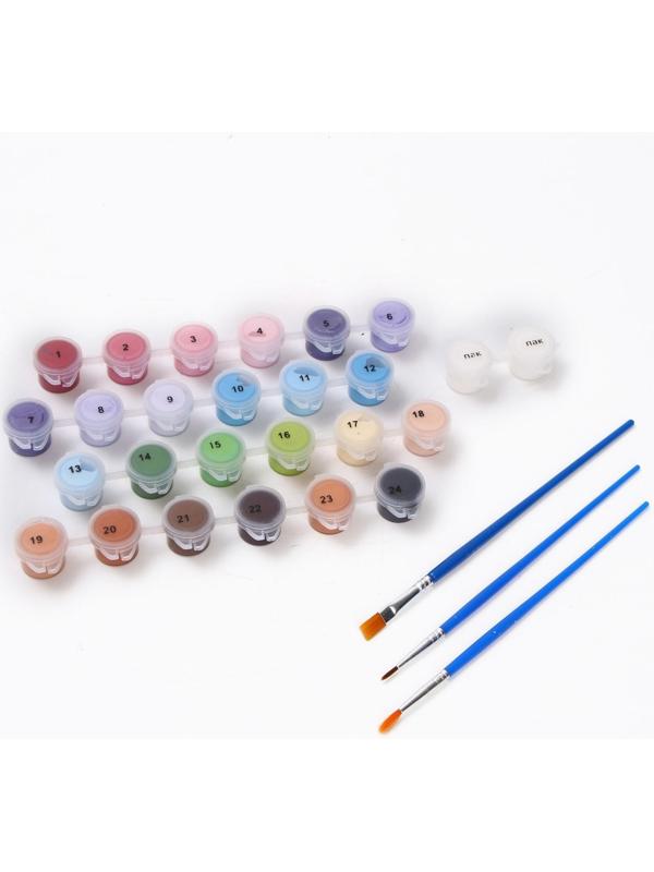 Картина по номерам на холсте с подрамником «Девушка с шарами» 40х50 см