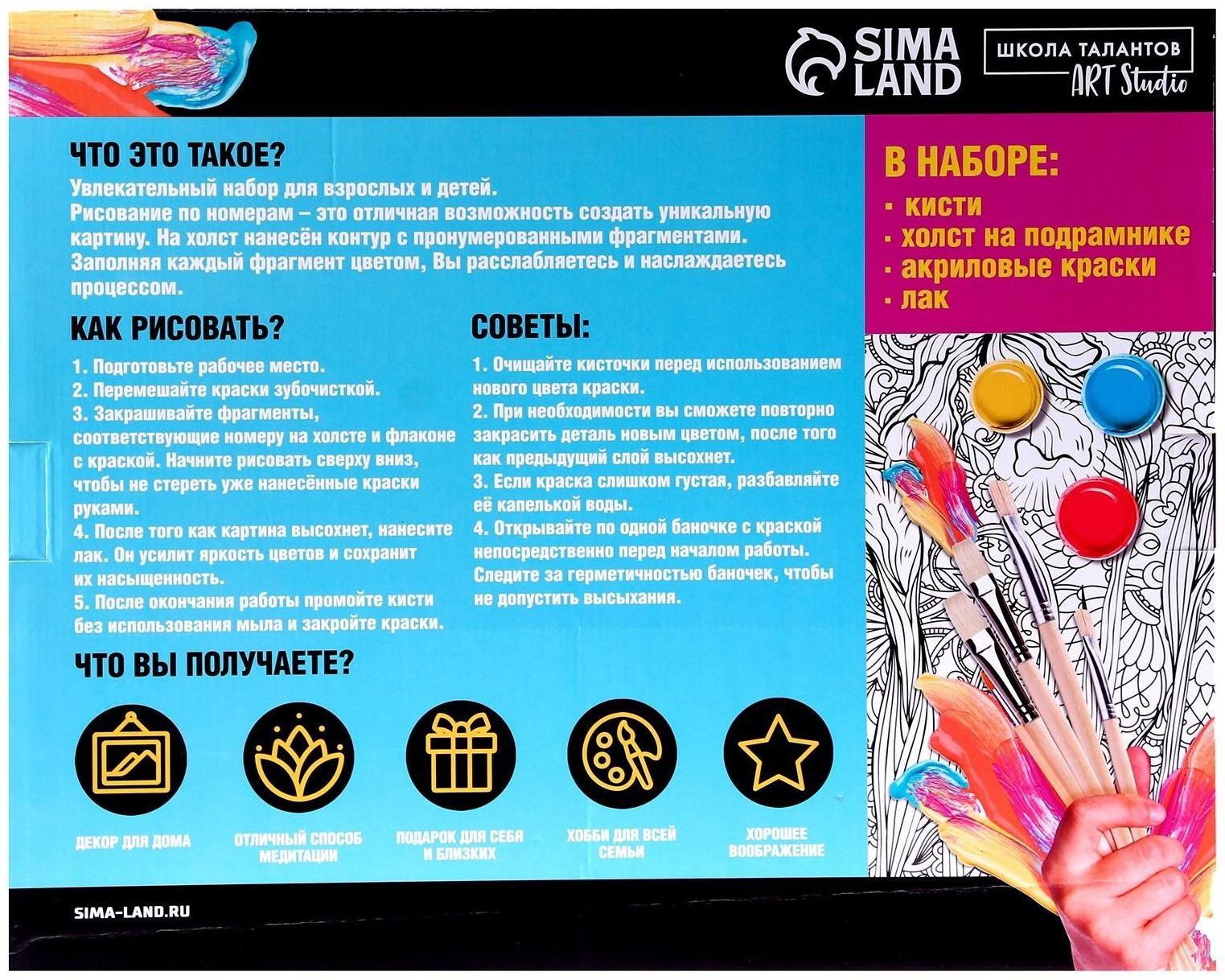 Картина по номерам на холсте с подрамником «Девушка в чёрном» 40х50 см