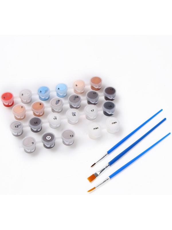 Картина по номерам на холсте с подрамником «Девушка в чёрном» 40х50 см