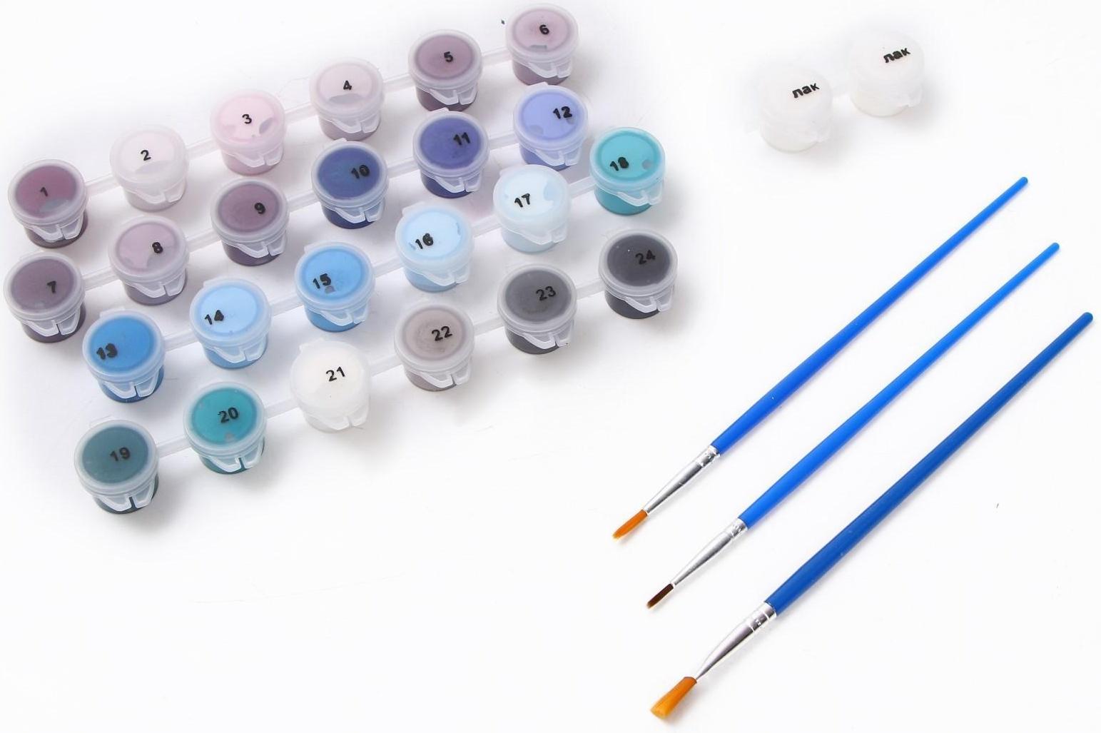 Картина по номерам на холсте с подрамником «Еноты под луной» 40х50 см