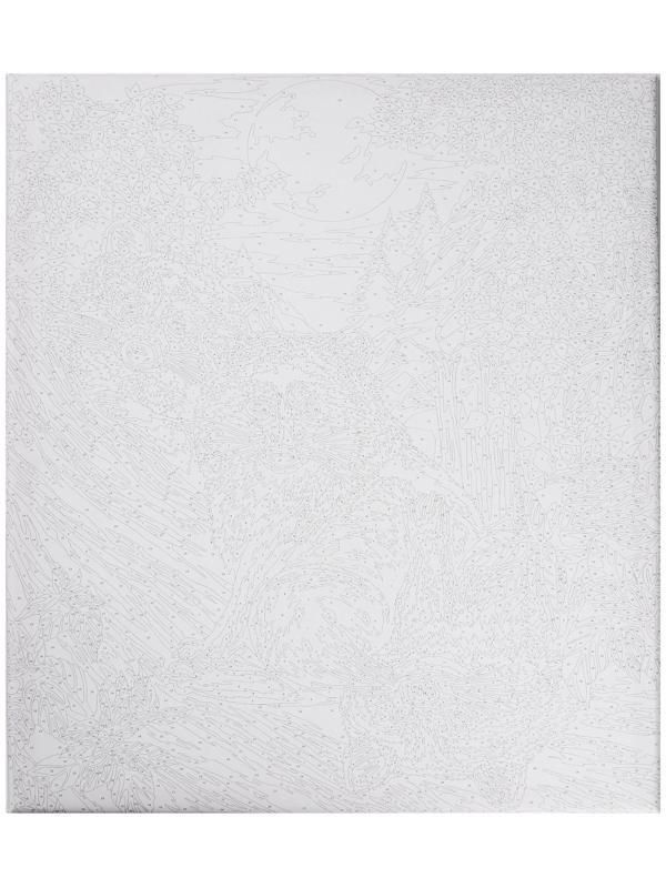 Картина по номерам на холсте с подрамником «Еноты под луной» 40х50 см