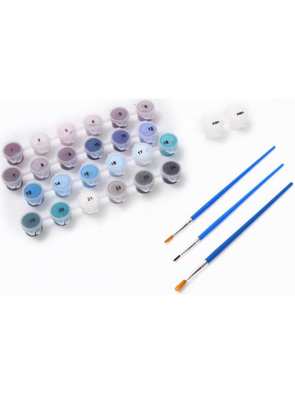 Картина по номерам на холсте с подрамником «Еноты под луной» 40х50 см