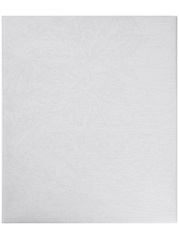 Картина по номерам на холсте с подрамником «Закат на море» 40х50 см