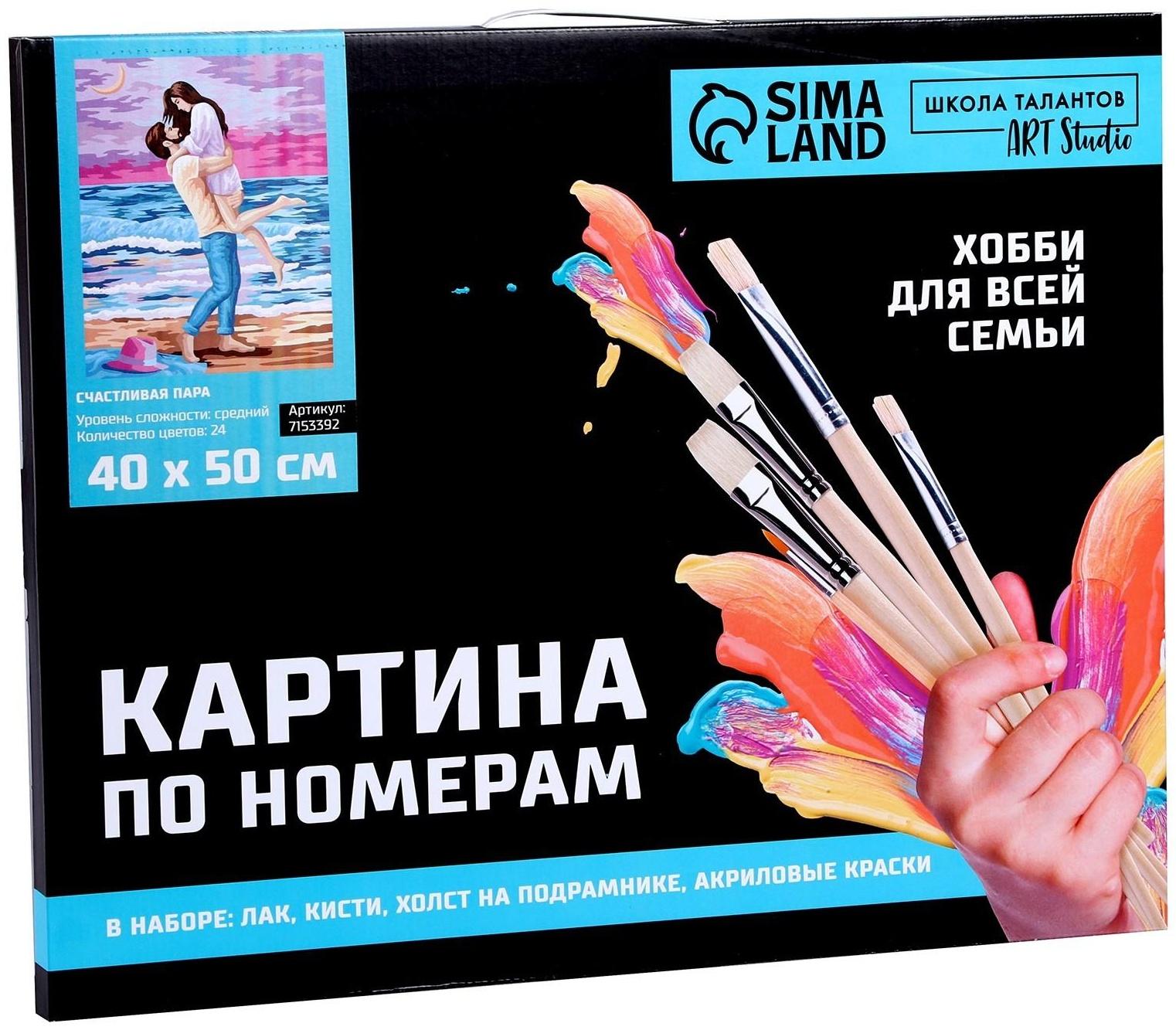 Картина по номерам на холсте с подрамником «Счастливая пара» 40х50 см