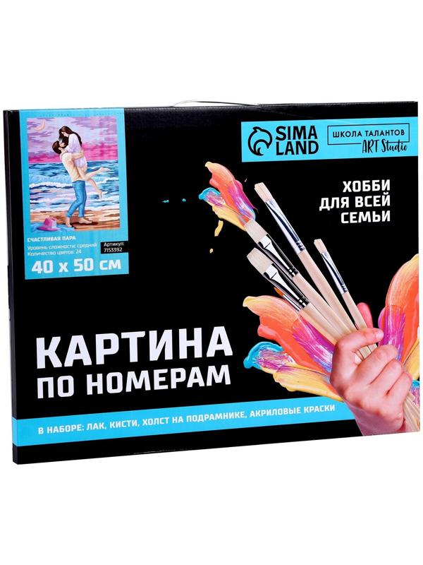 Картина по номерам на холсте с подрамником «Счастливая пара» 40х50 см