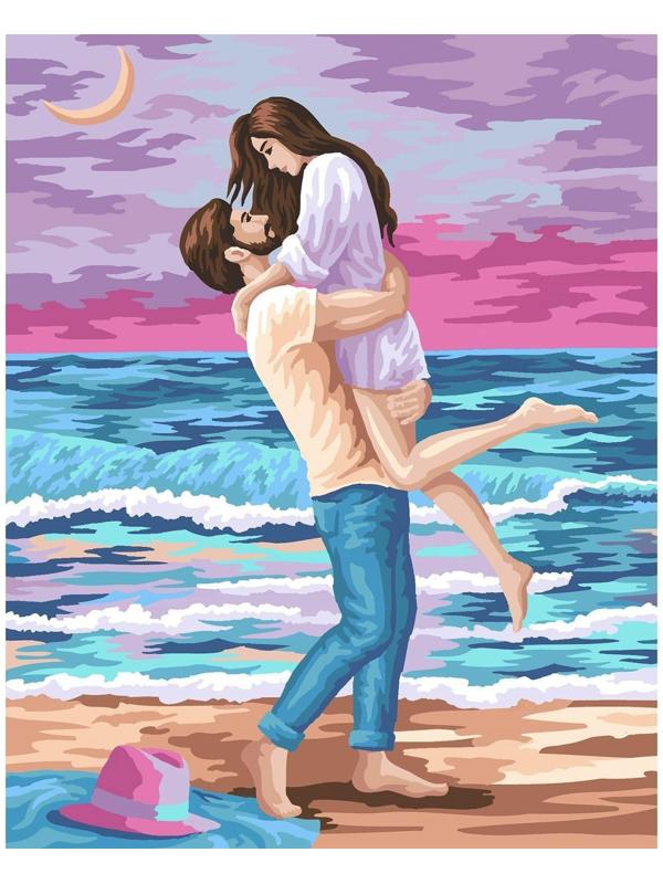 Картина по номерам на холсте с подрамником «Счастливая пара» 40х50 см