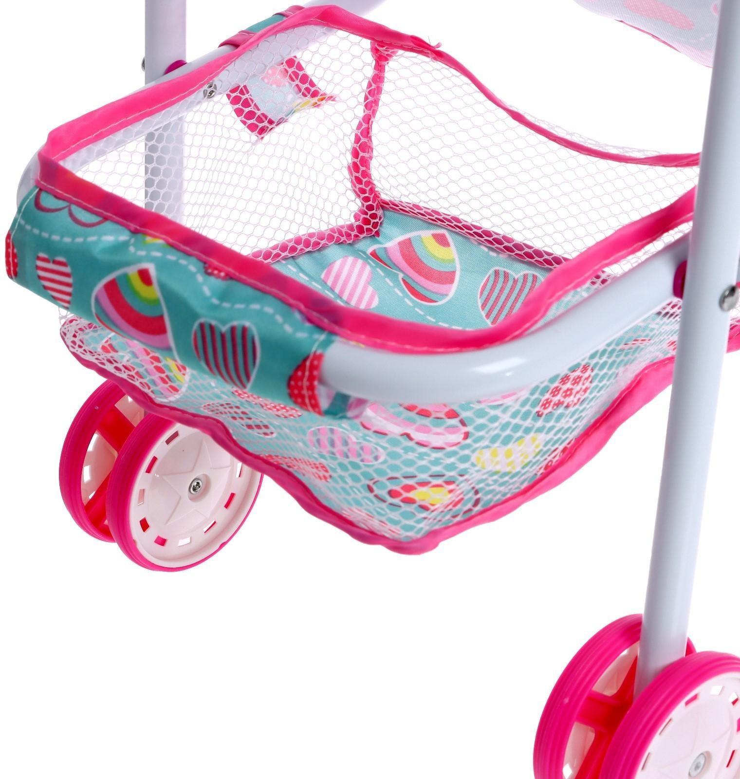 Коляска для кукол, летняя, металлический каркас