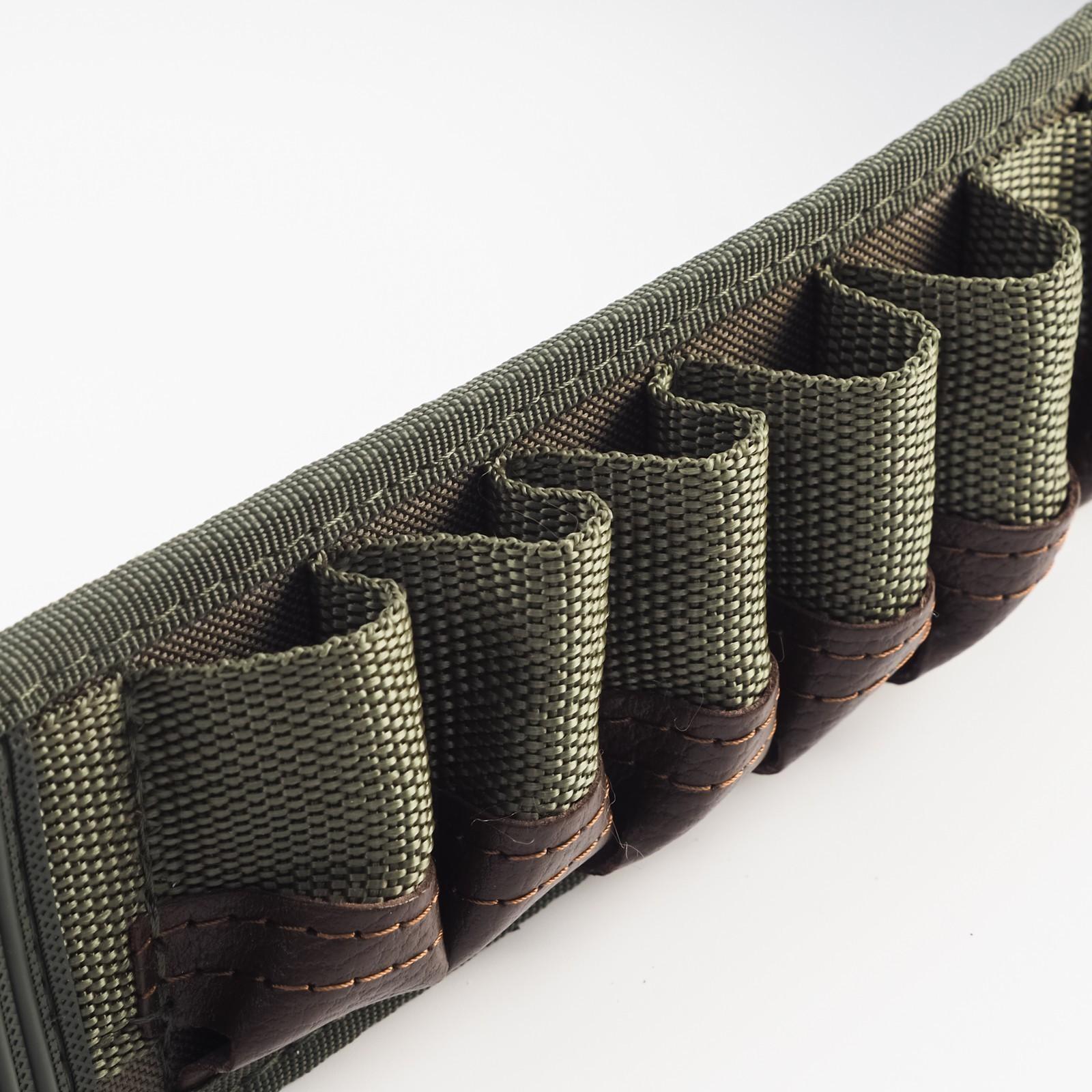 Патронташ открытый Люкс под 12 калибр, на 25 патронов, кордура, кожа